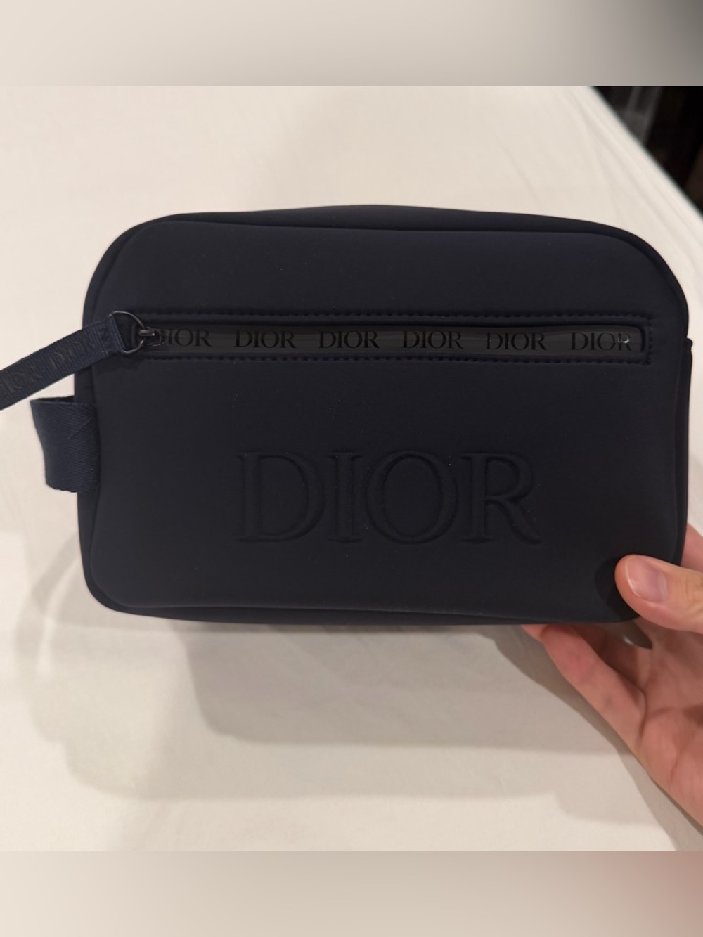 DIOR Embossed Logo Toiletry Pouch